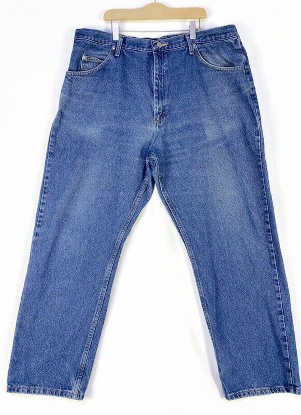 Wrangler Men's Blue Straight Leg Jeans 40x30 Denim Pants